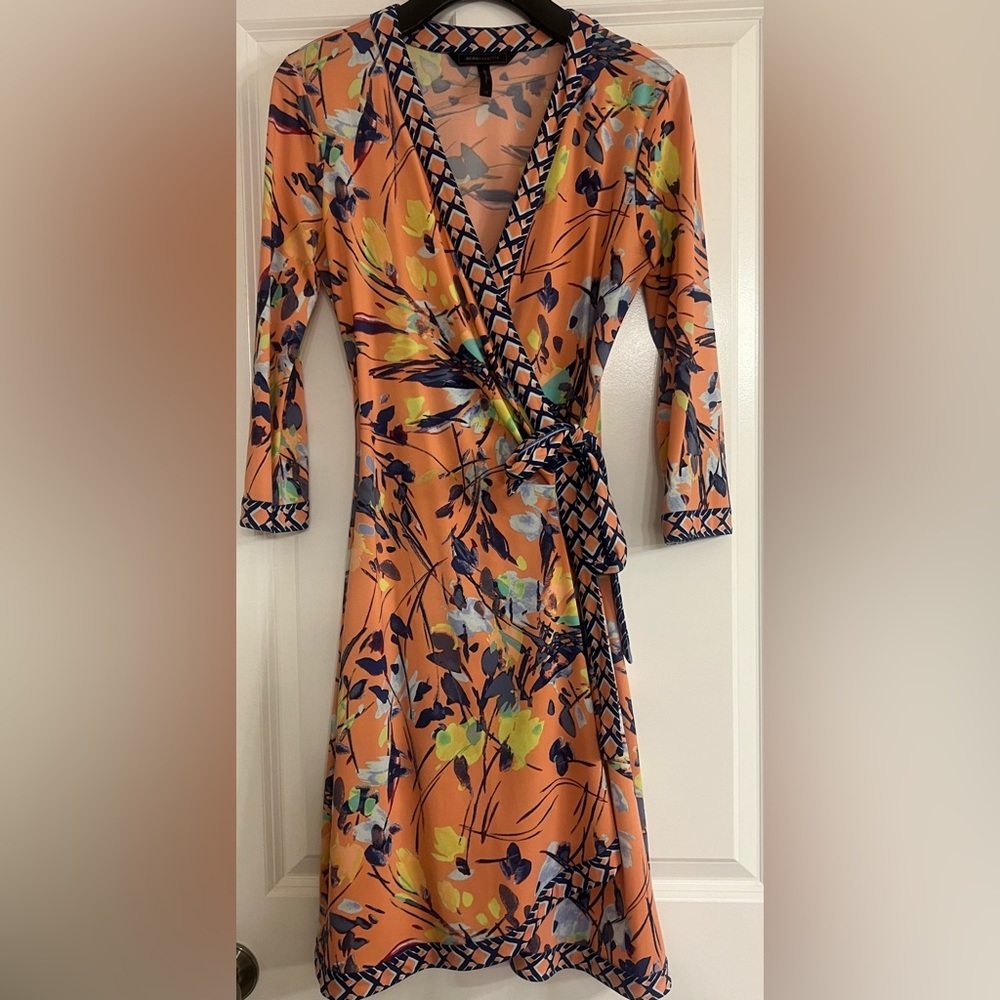 BCBG MaxAzria Long Sleeve Wrap Dress - XS
